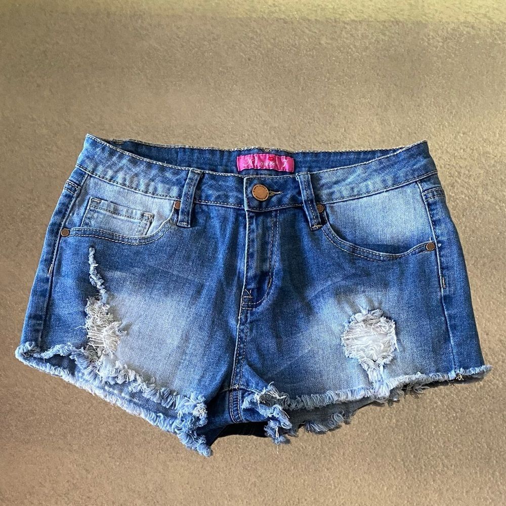 K’s More Distressed Denim Shorts